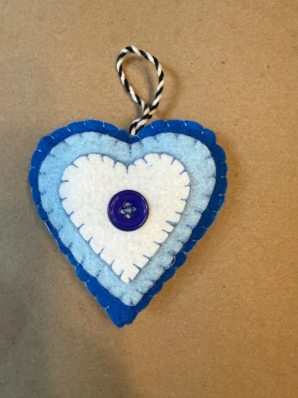 Felt hearts (set of 4) 3.5 x 3 inches assorted colors
